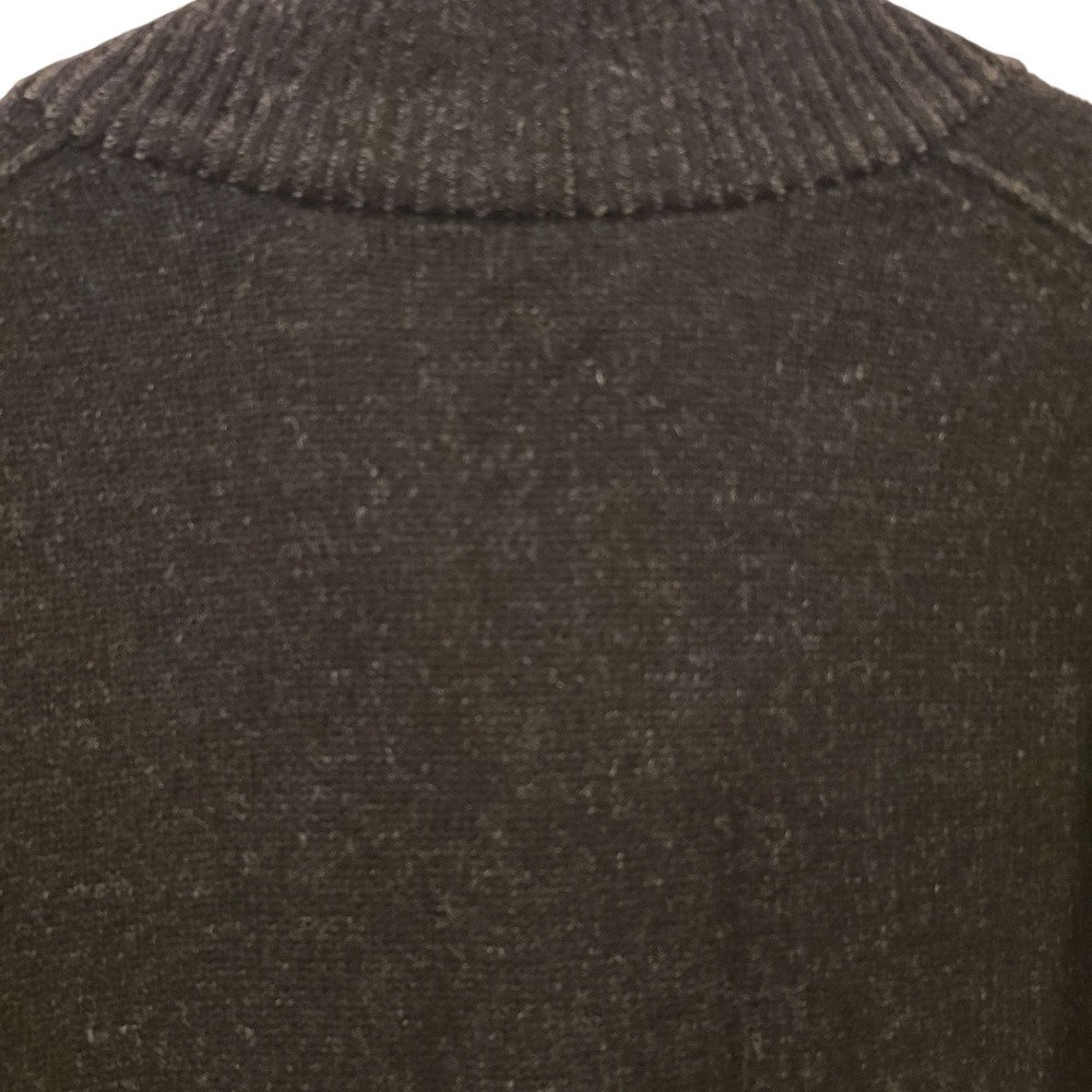 Vince Black and Grey‎ Stripe Wool Cashmere Blend Quarter Zip Up Sweater Mens XL - Picture 4 of 8